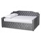 Baxton Studio Freda Grey Velvet and Button Tufted Full Size Daybed 164-10413 - alternate 1